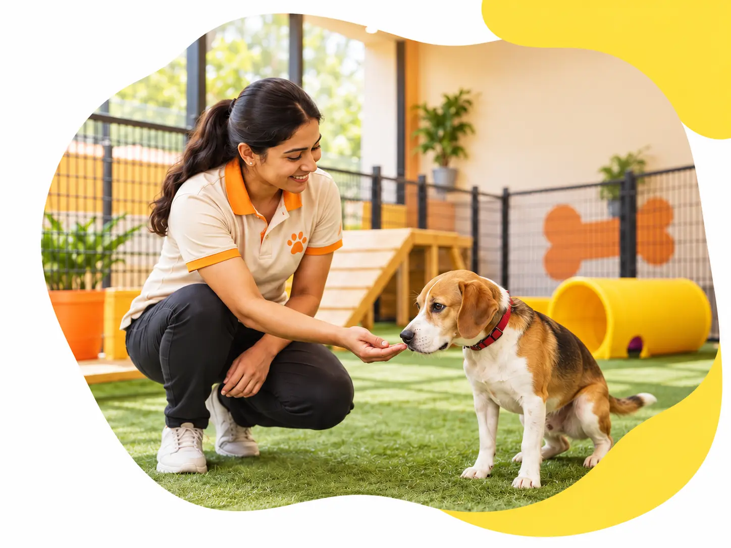 Happy dogs at Woofs-N-Wags pet boarding and daycare